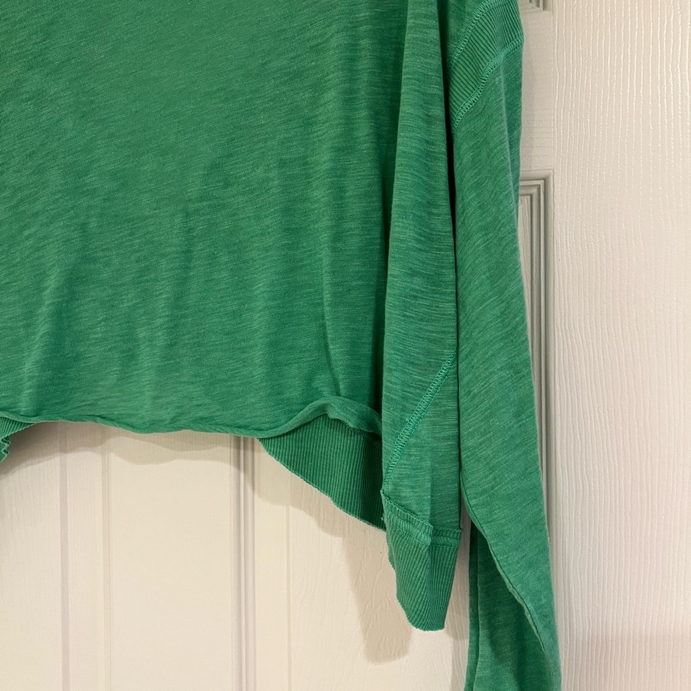 Free People Movement My Time Layer Open Back Crop Top XS Green - Picture 2 of 7